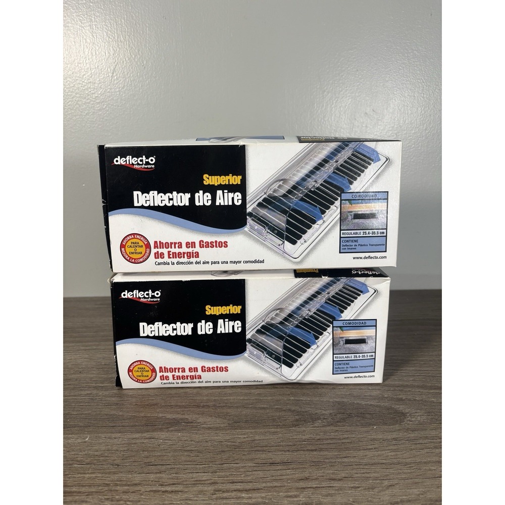 Two DEFLECT-O Adjustable Air Deflector 10" - 14" Magnetic Clear Vent Register